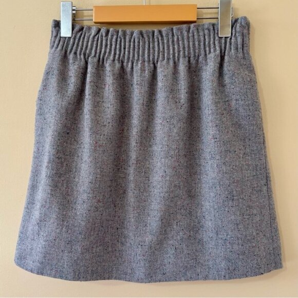 J. Crew Dresses & Skirts - J.Crew| Classic Grey A-Line Women’s Skirt Elastic Waist Pockets Wool Blend Sz 4
